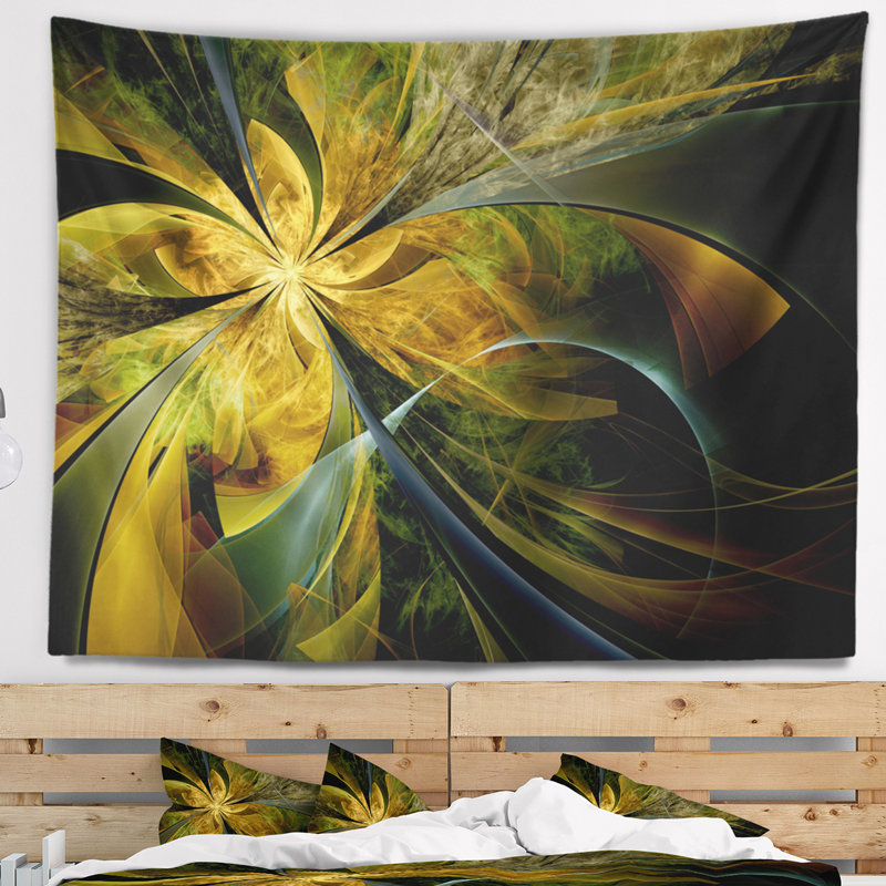 Tapisserie florale symétrique symétrique, H 50 po x l 60 po