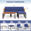 4 - Person Acacia Wood Patio Conversation Set with Cushions