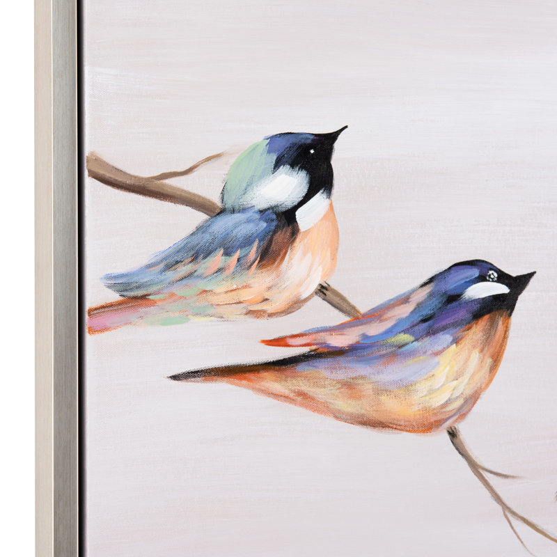 Birdie Birds Framed Canvas Wall Art
