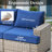 7- Person Outdoor Wicker Patio Conversation Furniture Set With Fire Pit Table-1061966997