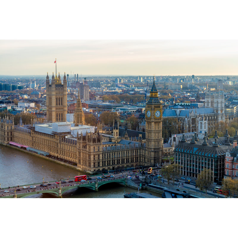 View Of London by DaLiu - Wrapped Canvas Print, 30cm H x 46cm W