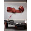 Sculpture murale moderne en métal de luxe moderne, ruban mural torsadé bicolore doré et bourgogne 3D pour entrée verticale-131275623-131275624