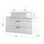 Meuble-lavabo simple 31,5 "avec lavabo vasque en céramique et armoire de rangement large - Spacieux et chic