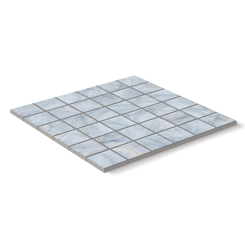 Onice Matte 2x2 Mosaic Square Wall & Floor Tile (12x12 Sheet), Blue