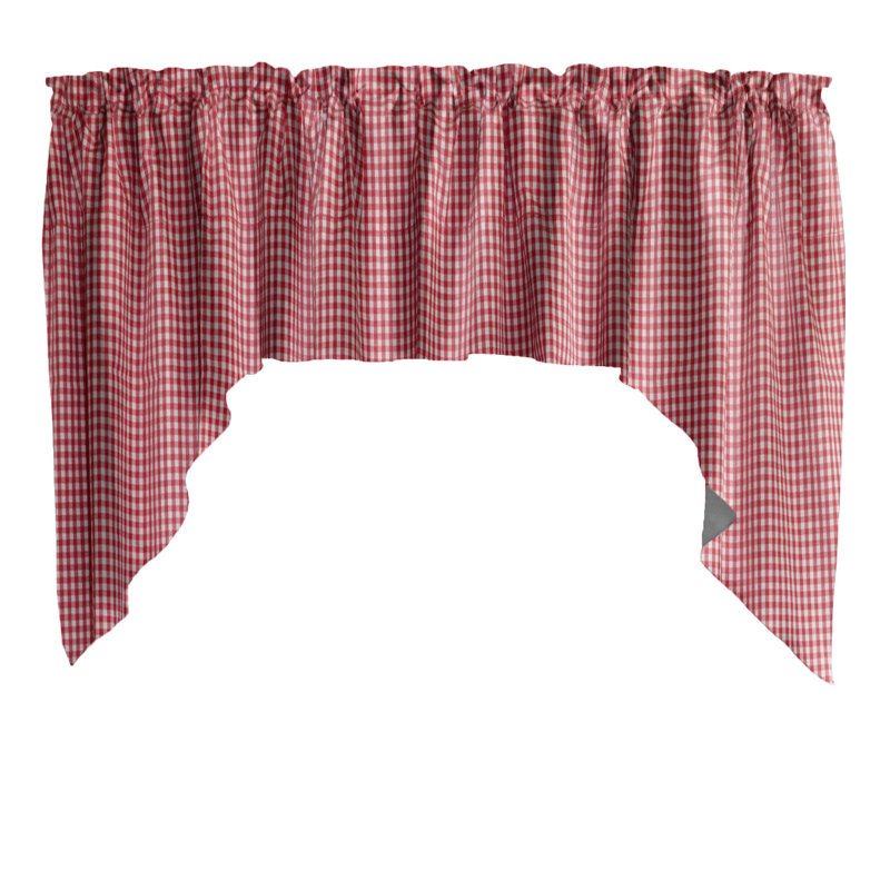 Cantonnière à carreaux Gingham, Rouge