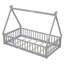 Lit simple en forme de tente, avec garde-corps, lattes, porte, gris, lit-1925898309-1925898308