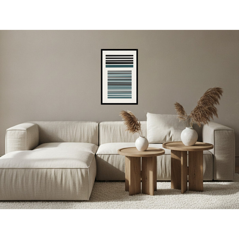 Art mural moderne sur toile, motif moderne et minimaliste, 36" H x 24" W, Black