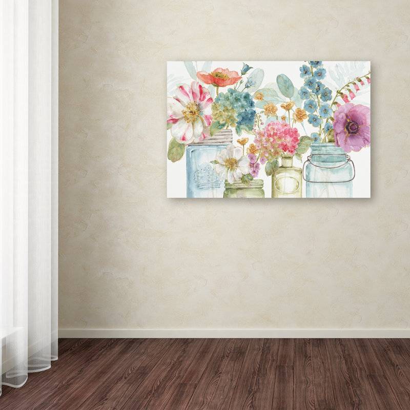 Lisa Audit Rainbow Seeds Flowers X Watercolor Canvas Art