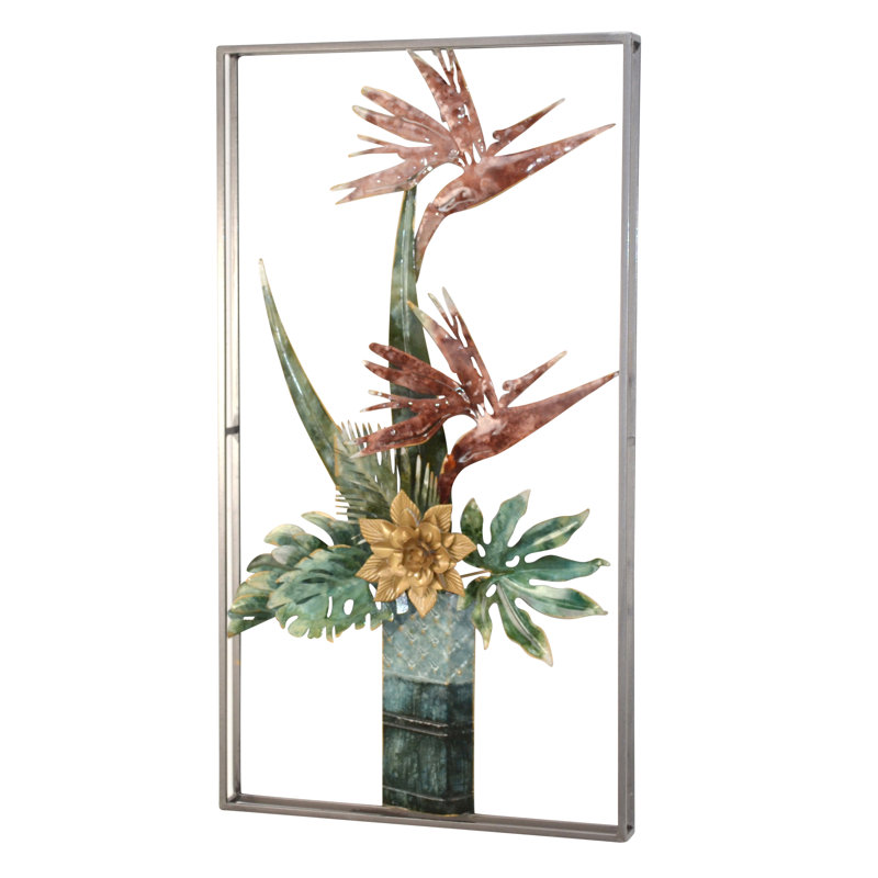 Coastal Plants & Flowers Wall Decor on Metal