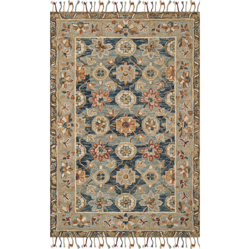 Carman Hand Tufted Wool Geometric Rug, Rectangle 9' x 12'
