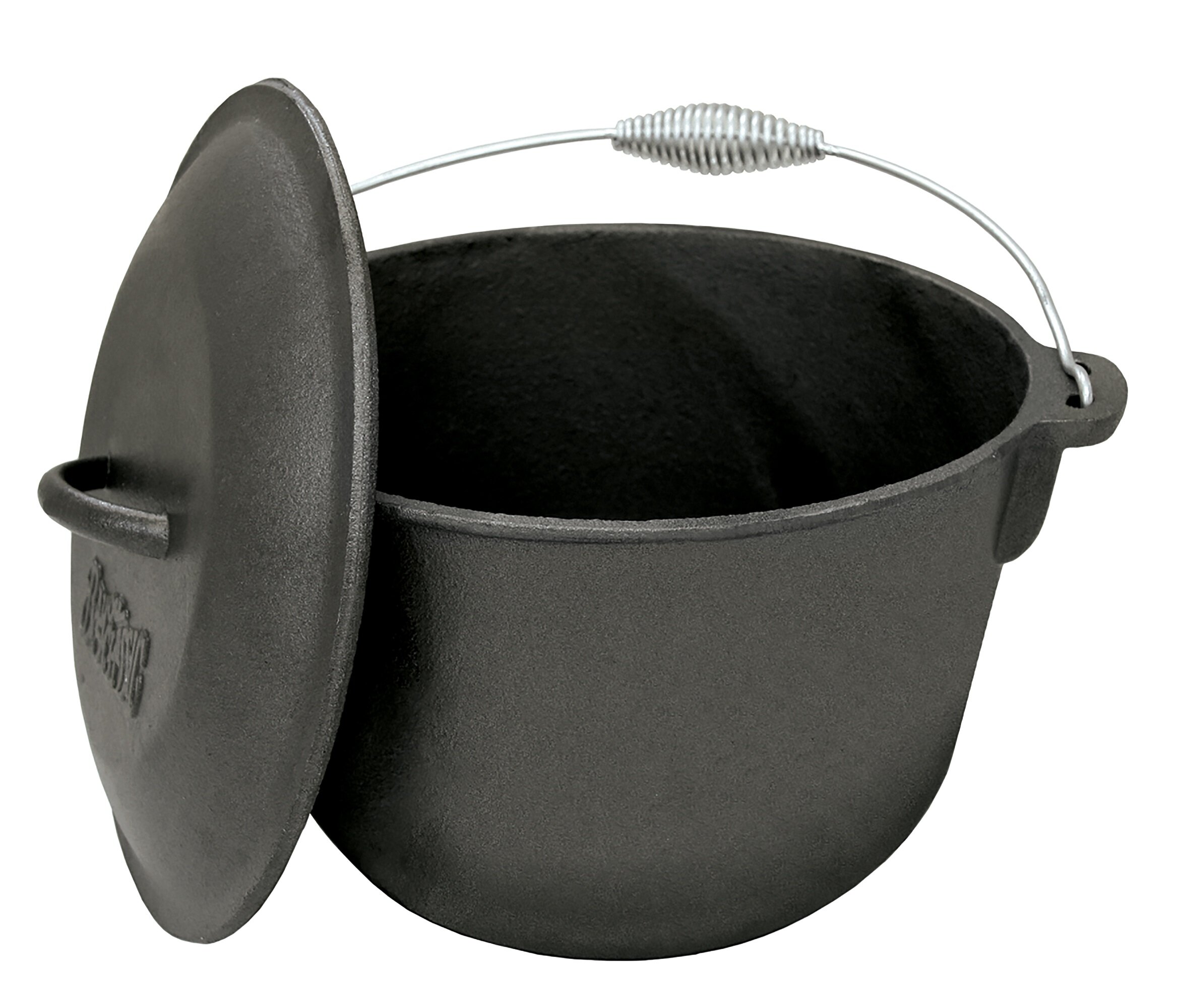 Bayou Classic 1 Quart Cast Iron Covered Sauce Pot with Self-Basting Lid, Black