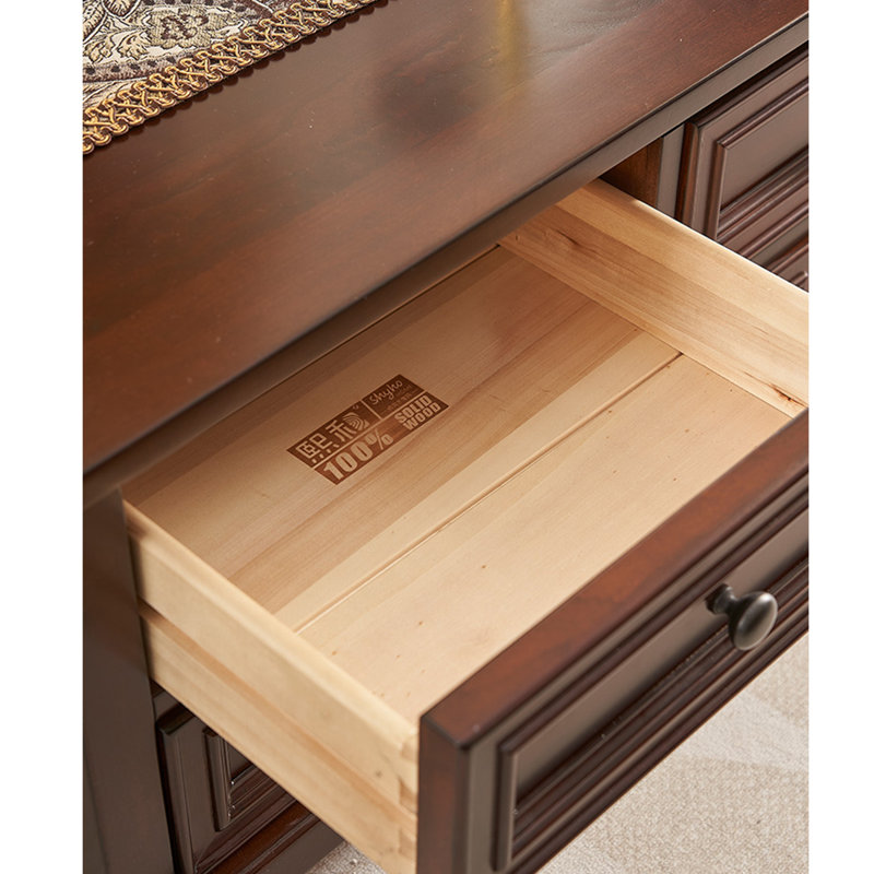 Table basse simple de style américain, Brun