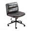 Fauteuil de bureau gris, pivotant et réglable, siège large, coiffeuse-756570626