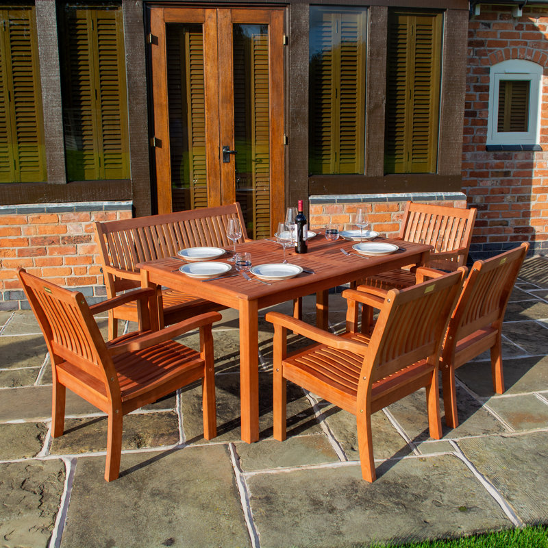 Rowlinson Willington Rectangular Dining Set - 6 Seater