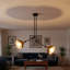 Lustre moderne 2 lumières à bras ajustable en métal