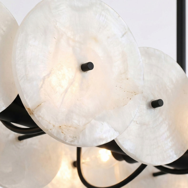 Luminaire suspendu linéaire 10 lumières Cosmos, Noir mat