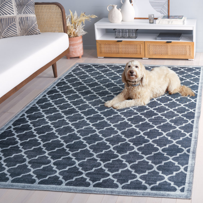 Tradell Machine Washable Performance Geometric Rug, Rectangle 5' x 8'
