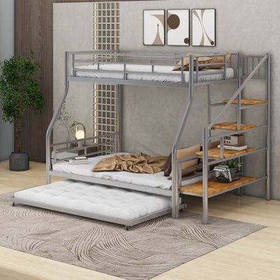 Atish Twin over Full Standard Bunk Bed with Bookcase by Mason & Marbles -  AC305B55E90941FEBDD9F7797A794BDB