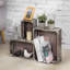 Boîtes de rangement rustiques décoratives en bois, caisses gigognes en bois pour couvertures, ensemble de 3-757193801