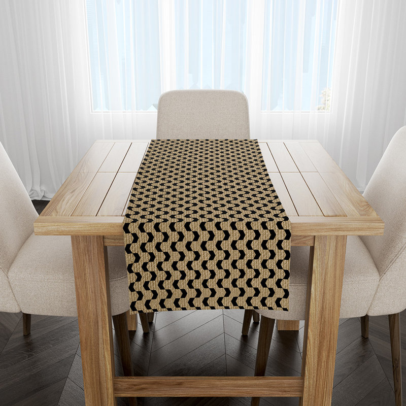 Chemin de table Keiser, Brun / noir