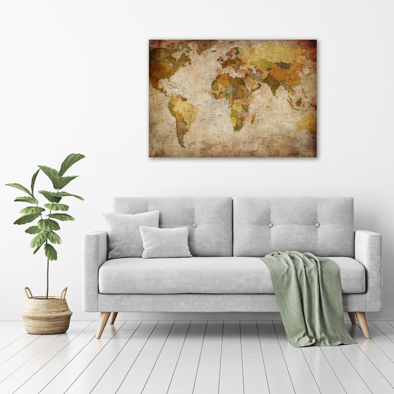 Political Map - Wrapped Canvas Print