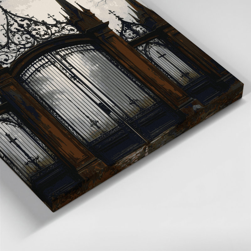 Art d'Halloween sur toile, portes d'Halloween, H 8 po x l 10 po