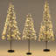 Arbre alpin illuminé de 7 pi avec base blanche à lumières DEL 2100-480060791