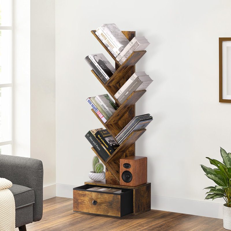 Sindel Geomertric Storage Bookcase with Drawer