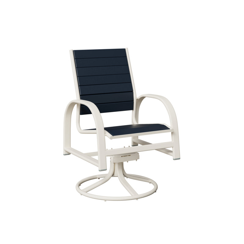 Chaise berçante berçante en aluminium Berlin, Marine