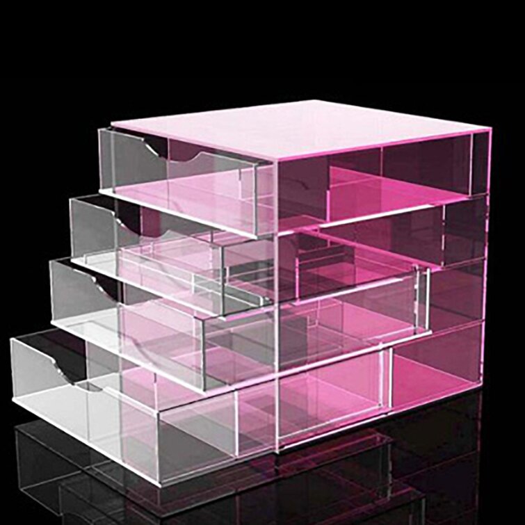 spinning office counter hexagon clear acrylic