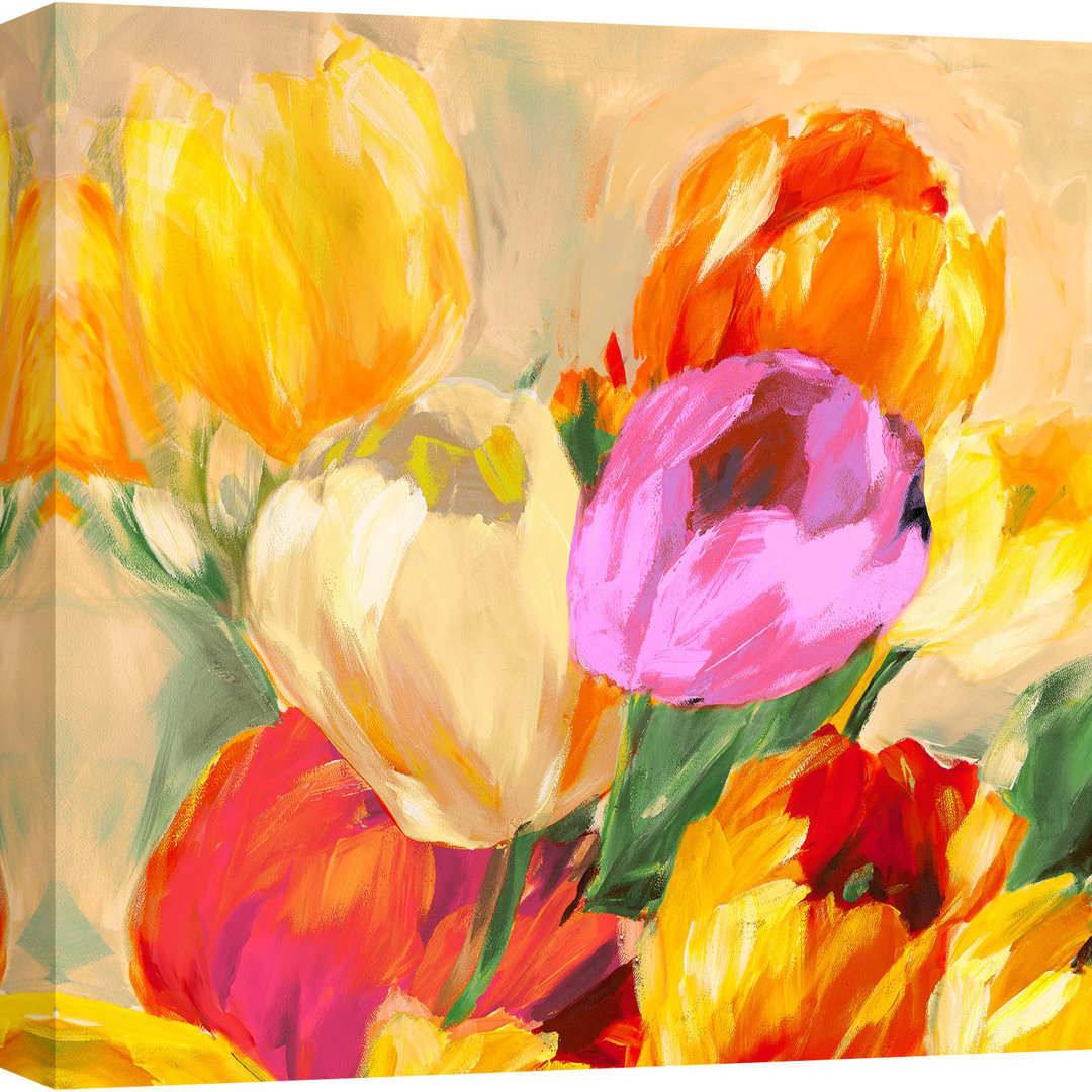 Leinwandbild Colourful Tulips I von Jim Stone