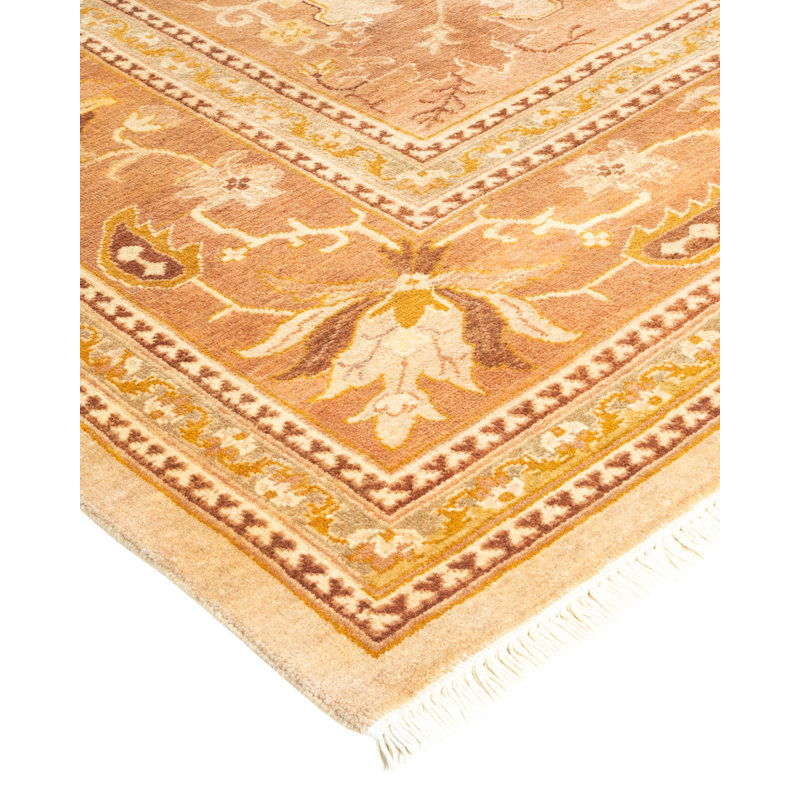 Tapis ivoire Haynie en laine noué à la main 8 pi 3 po x 10 pi 0 po