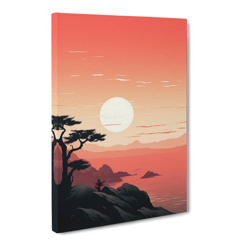 Japanese Sunset Minimalism No.2 - Print, 60cm H x 40cm W x 3cm D