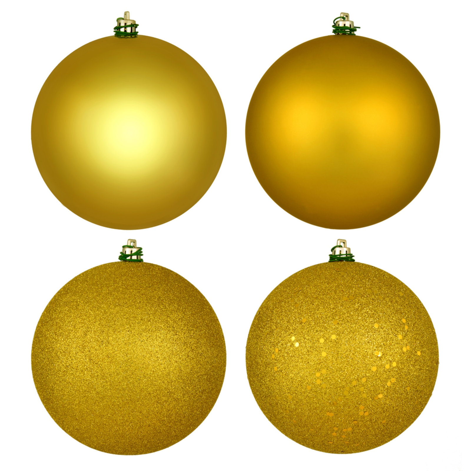 Holiday Décor Ball Ornament, 4" H x 4" W x 4" D, Medallion Gold