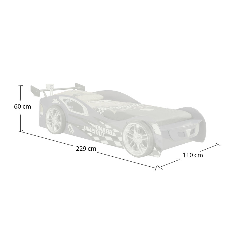 Grand Turismo European Single Car Bed, Blue