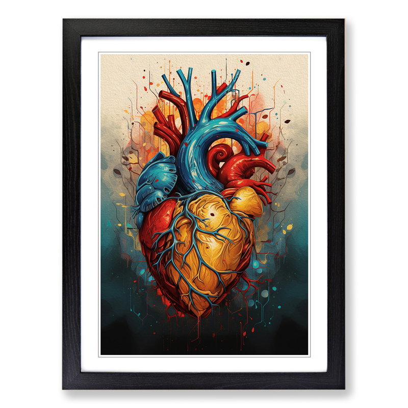 Single Picture Frame Print on Wood, Black Framed, 64cm H x 46cm W