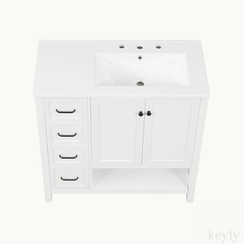 Meuble-lavabo simple 36 po avec plateau Sidley
