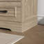 Table de chevet 3 tiroirs, table de chevet en bois massif l 17,7 po avec station de charge-1244956499-1272300728