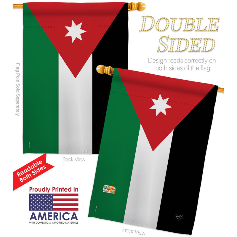Double Sided 40'' H x 28'' W Polyester Flag Set