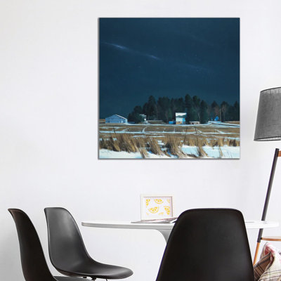 Hugo Farmstead at 1 AM 1 Piece Wrapped Canvas Painting