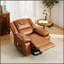 Fauteuil inclinable en cuir de polyuréthane chauffant et massant à télécommande pour un confort accru pour les personnes âgées-995161933