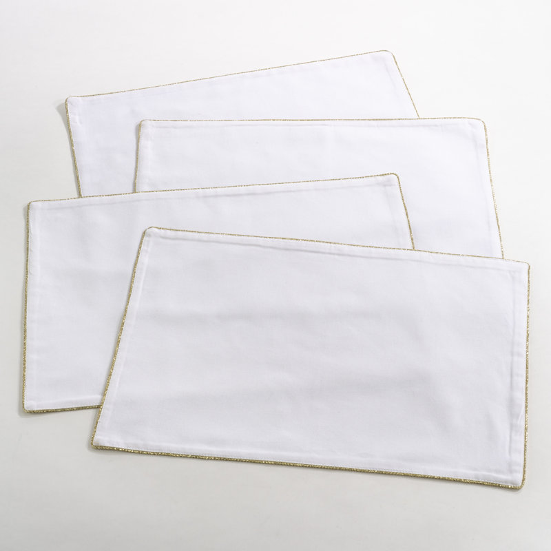 Tekamah Cotton Solid Rectangle Placemat, Gold
