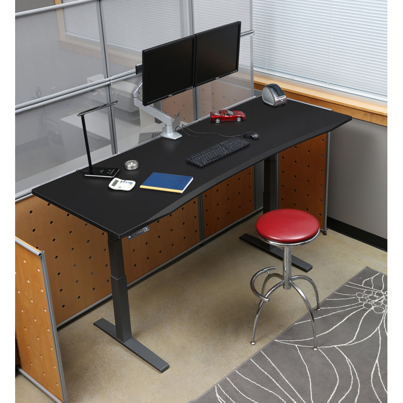 Adjustable Standing Desk, Matte Black/Charcoal
