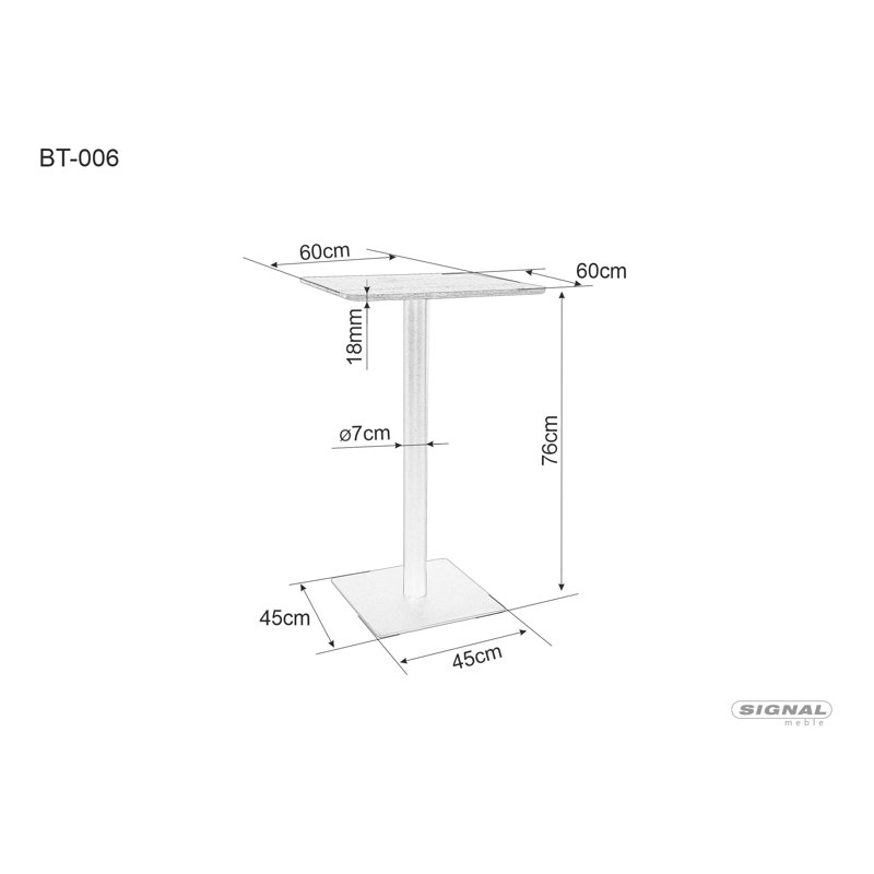 Brantleyville Metal Base Dining Table