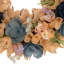 Wooden Spring Wreath With Mini Artificial Flowers- 14" - Blue And Cream