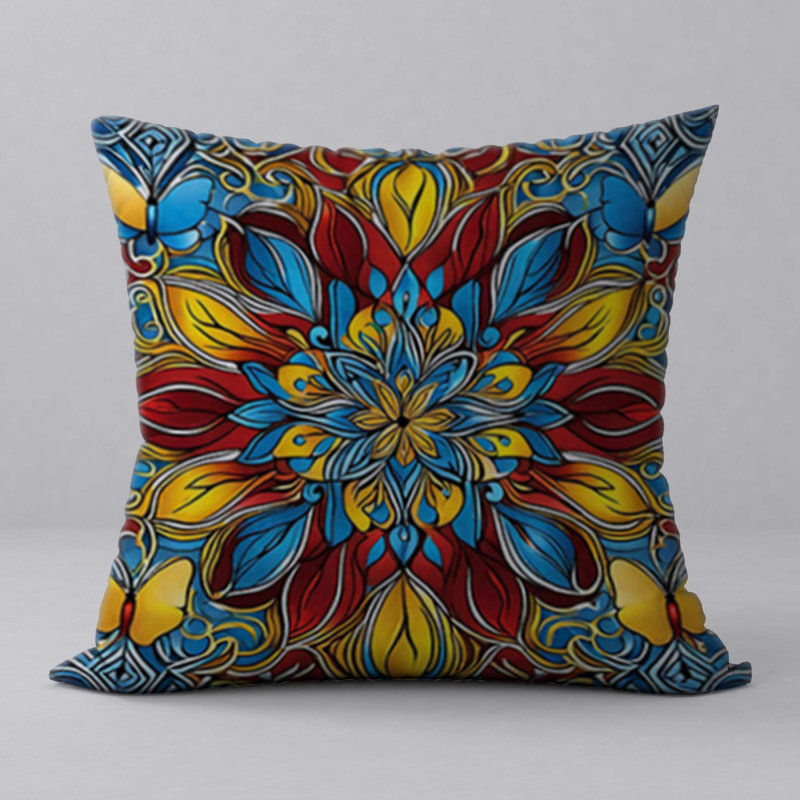 Abstract Reversible Throw Pillow