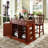Diamondback Solid Wood Top Kitchen Island Set-784979231