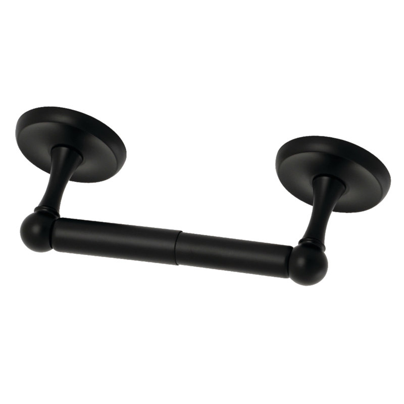 Classic Wall Mounted Toilet Paper Holder, Matte Black
