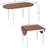 55" Solid Wood Kitchen Table, Drop Leaf Tables for Small Spaces