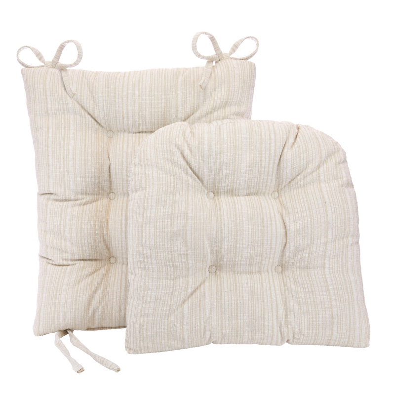 Ensemble de coussins de chaise berçante antidérapants, Crème